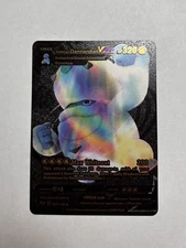 Galarian Darmanitan VMAX Rainbow Black Foil Fan Art Display Card 37/185