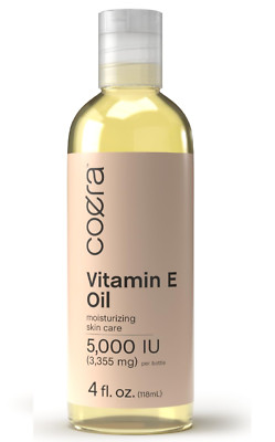 Coera Vitamin E Oil | 5,000 IU | 4 fl oz | Moisturizing & Nourishing Skin Oil fo