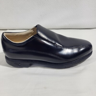 VTG NIKE Shoe AIR COMFORT Women 8.5 Black Leather Slip On  display picture 1