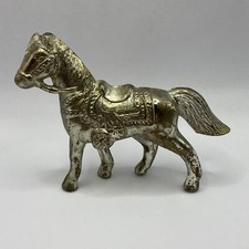 VTG 1950's 60 s Cast Metal Horse Figure Saddle Western Made Japan 4.5 Inch