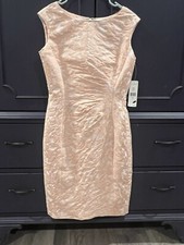 NWT Ralph Lauren Light Pink/Peach Jacquard Sheath Dress, 6, Special Occasion