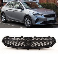 Fits Vauxhall Corsa F 2020- Front Bumper Main Center Grille Black