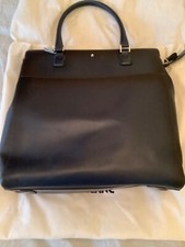 New Montblanc Womens Navy Blue Tote Handbag - 14.5”h X 15”w X 5.5”d