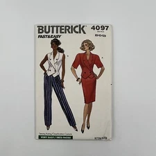 BUTTERICK Sewing Pattern 4097 Sz 8-10-12 Misses Top Skirt Pants Fast & Easy