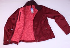 Isis Quilted Coat Jacket, Size 8, Color (wine)