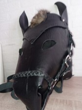 Pferdemaske Rollenspiel Pony Horseplay Mask Hood Echtleder 100 % Leder BDSM