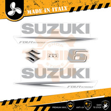 Decalcomania Adesivi Motore Fuoribordo Suzuki DF 6 cv A - Four Stroke WHITE