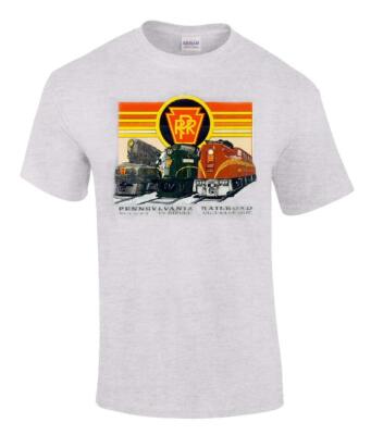 Pennsylvania RR Triple Header Authentic Railroad T-Shirt Tee Shirt [10006]
