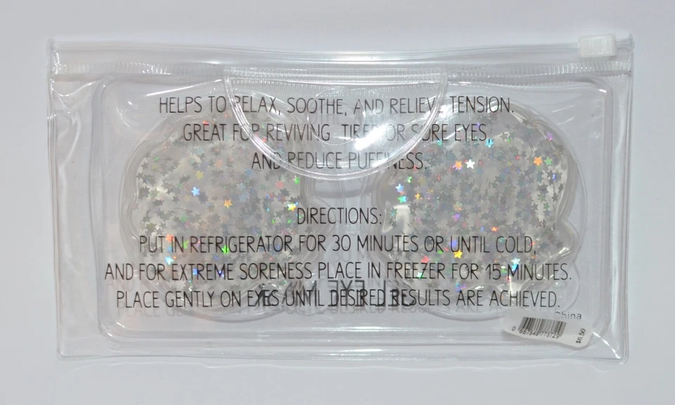 BATH BODY WORKS SILVER STAR SHELLS GEL EYE MASK COVER COOLING SOOTHING PUFFINESS - Image 3 of 4