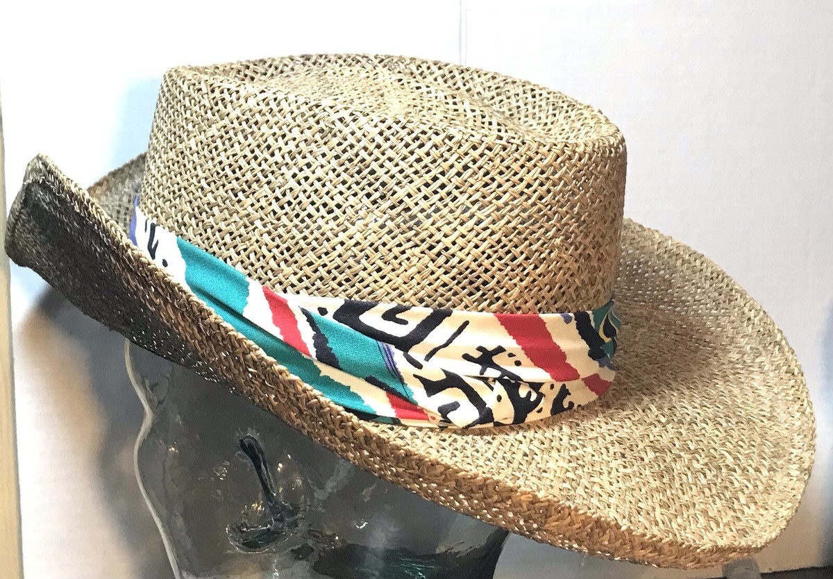 VTG IMPERIAL HEADWEAR Hat Unisex S/M Straw Cap Multi-color  display picture 1