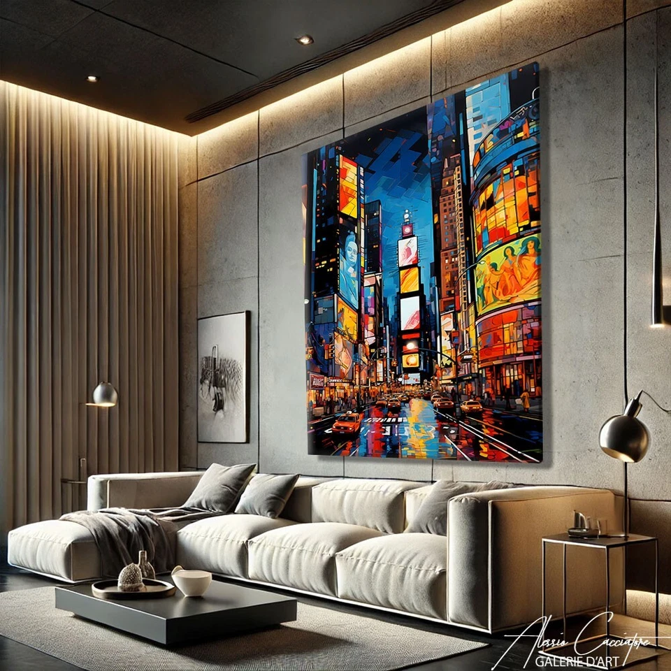 Arte de Nueva York Lienzo Arte Times Square Impresión de Arte de Nueva York Horizonte Arte de Pared Foto 4 de 4