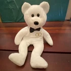 TY BEANIE BABY 2001 MR. THE WHITE BEAR Vintage Groom Plush No Hang Tag