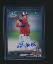D.L. HALL 2017 BOWMAN CHROME 1ST RC AUTO #CDA-DH