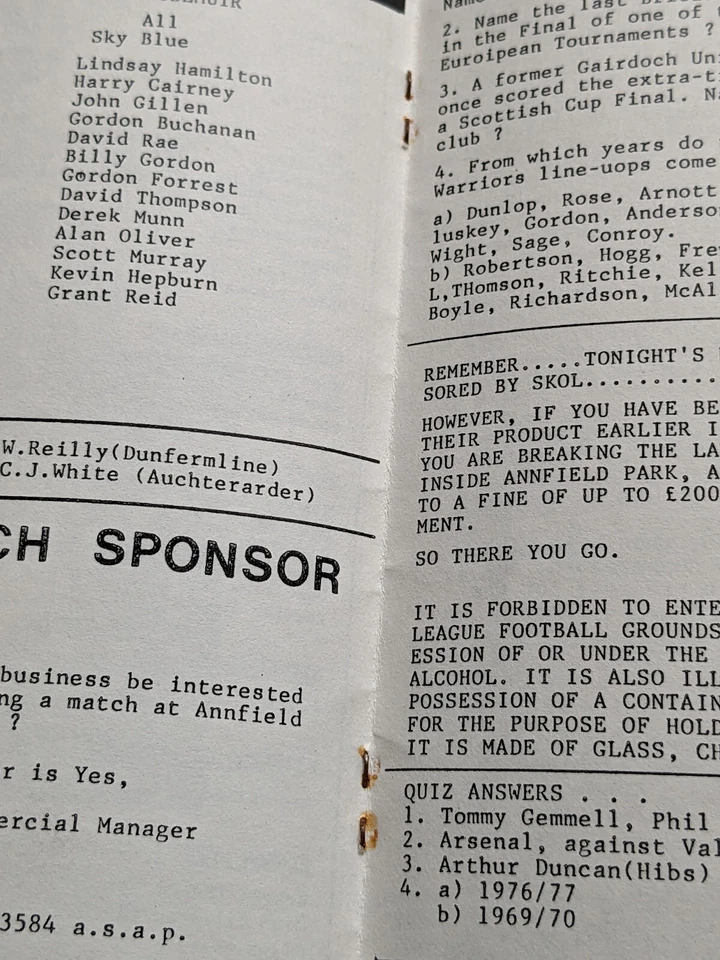 Lot x 2 Stirling Albion v Stenhousemuir Scottish League & Cup Programmes 1984 - Image 3 of 4