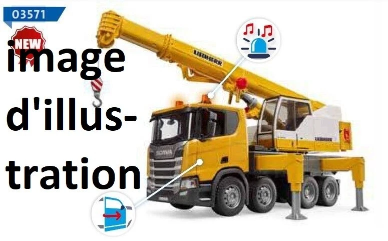 Camion Scania Super 560R 8X4 Con Gru Liebherr 1/16 #03570 / #03571 - Immagine 4 di 4