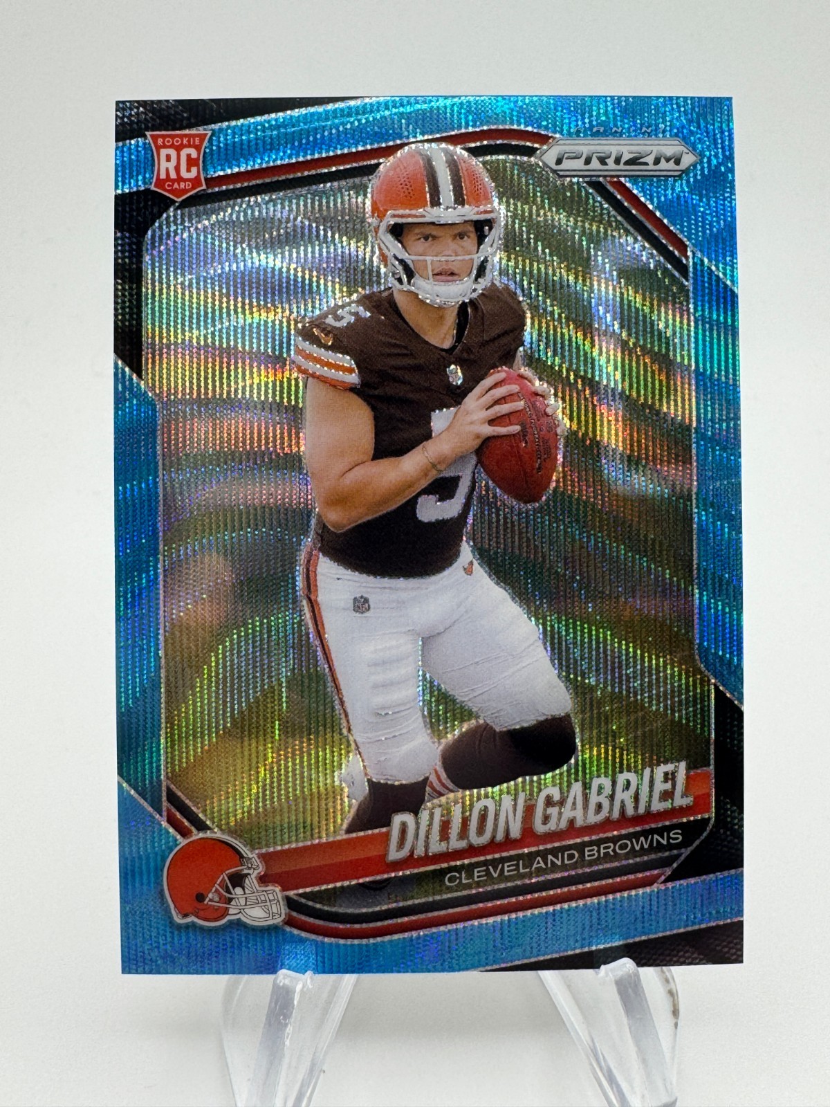 2025 Prizm Football DILLON GABRIEL Rookie Blue Wave Prizm /230 #372 Browns