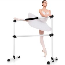 Costway Portable Ballet Barre 4ft Freestanding Adjustable Double Dance Bar