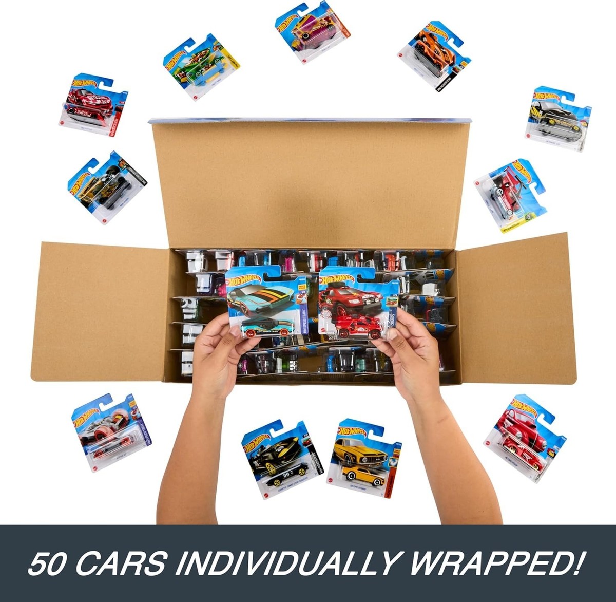 Exclusive 50-Pack Hot Wheels Vehicles – Perfect Gift for Kids and
