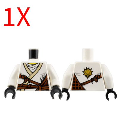 Lego 973pb0995c01 Torso White Ninjago Zane ZX njo0053 njo0031 Sets