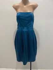 Zimmermann Strapless Teal Mini Dress Black - Size 6