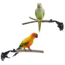 Bird Perch Stand 2 PCS, Parrot with Strong Suction Cup, black