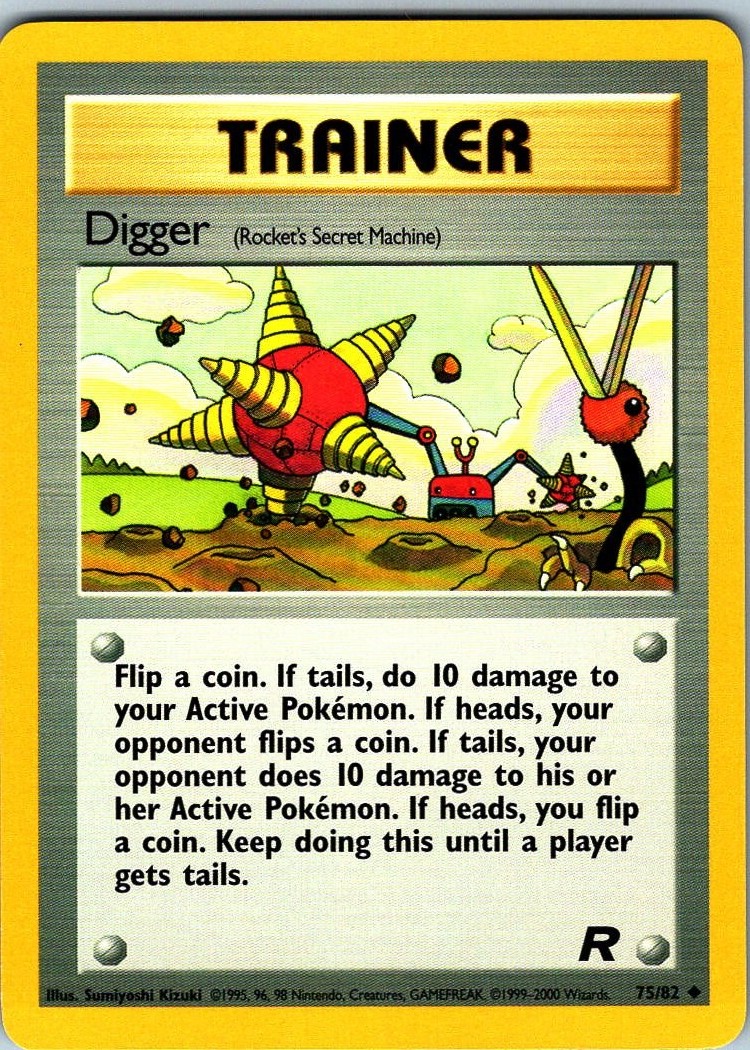 Digger (Rocket's Secret Machine) Uncommon Team Rocket 75/82 NM