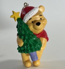 Winnie the Pooh Vintage Holding a Christmas Tree - Christmas Ornament