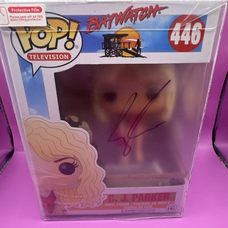 Lily James Signed CJ Parker Funko Pop Autograph ACOA - Baywatch Pamela Anderson