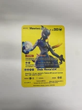 Mewtwo GX Gold Metal  Pokémon Card-Collectible Gift Display！Christmas PRETTY