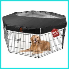 Dog Playpen Mesh Top Cover, Fits 24 Inch 8 Panels Regular Octagon Metal Exerc...