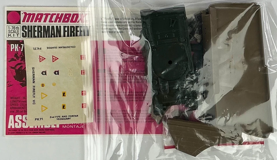 Matchbox PK-71 Sherman Firefly Tank 1/76 Scale Plastic Model Kit - Image 3 of 4