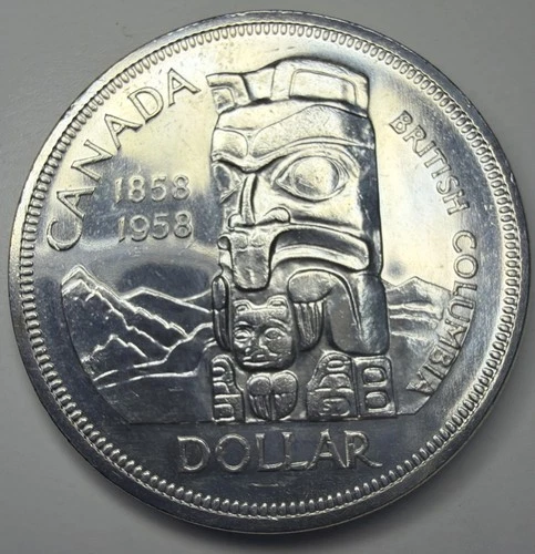 1958 Canada 80% Silver Canadian Silver Dollar R29