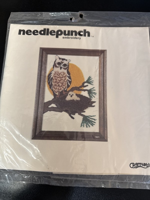 New Needle punch Embroidery- Craftways Owls #1821