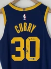 Stephen Curry "3pt King" Signed Warriors NBA Nike ADV Authentic Jersey USASM BAS