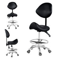 Hydraulic Rolling Swivel Stool Salon Spa Tattoo Chair Height Footrest Adjustable