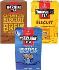 Yorkshire Tea Variety Pack x40 Tea Bags - Malty Biscuit, Decaf Bedtime, Caramel