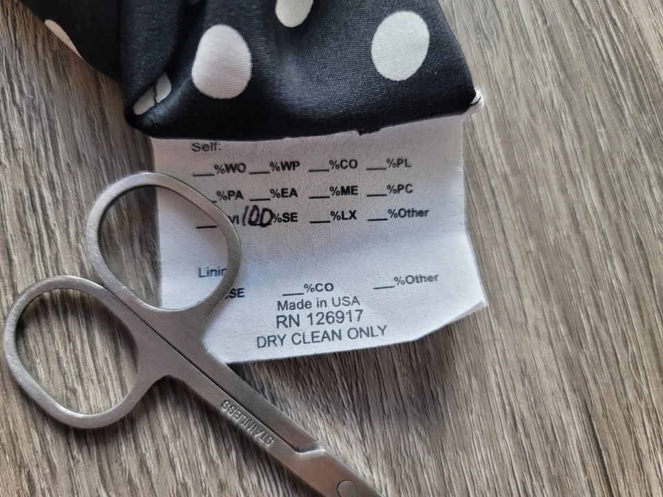 Blusa Tuleh 100% Seda Top Mujer Ropa Manga Larga Negra Blanca Monocromática ~M Foto 4 de 4