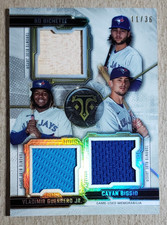 2020 Topps Triple Threads Bo Bichette Vladimir Guerrero Jr. Biggio Relic /36