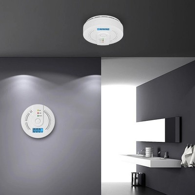 Carbon monoxide detector warning alarm sensor LED digital battery operated