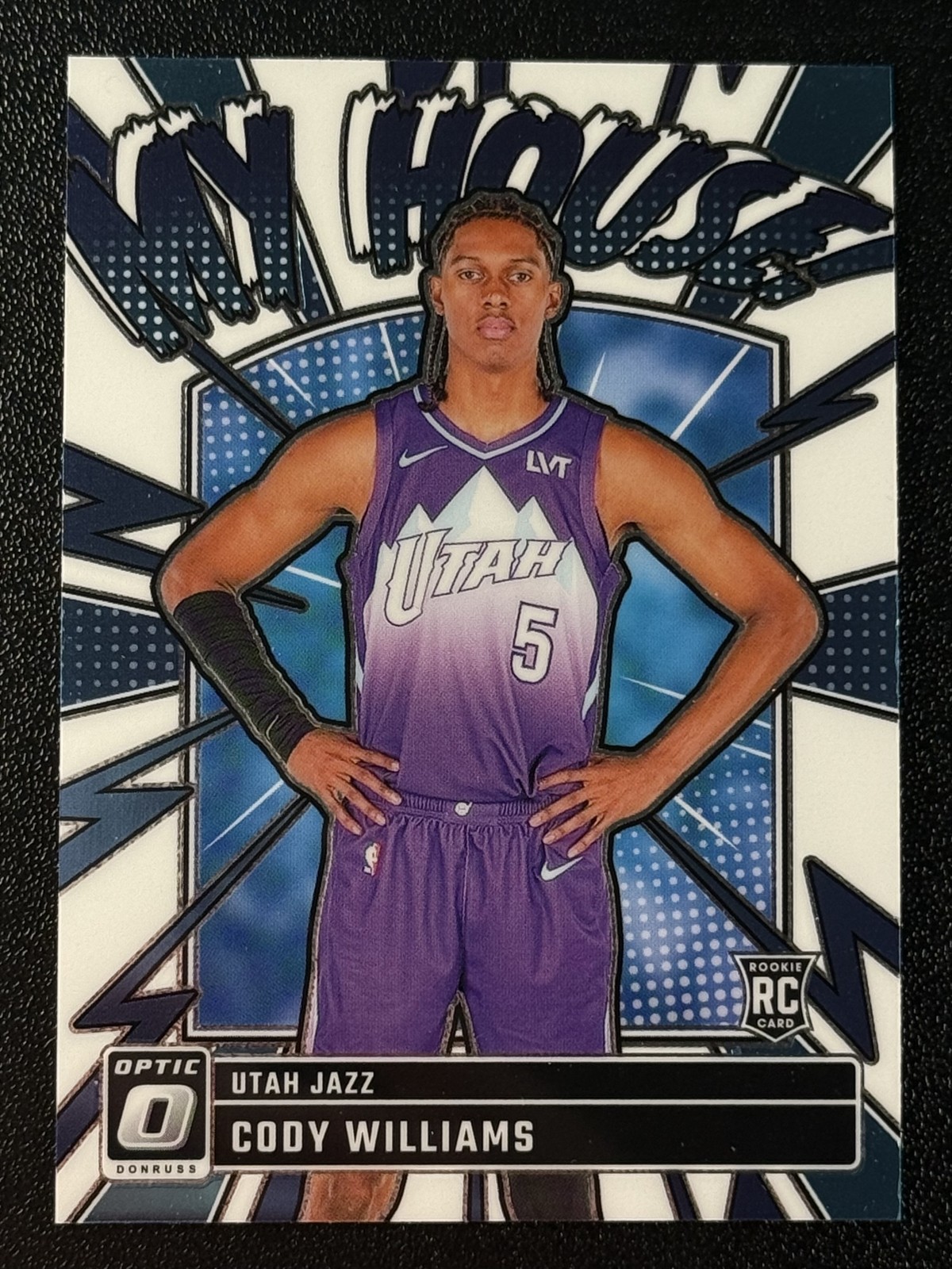 My House Cody Williams Rookie Insert Jazz - 2024-25 Panini Donruss Optic #4 (RC)