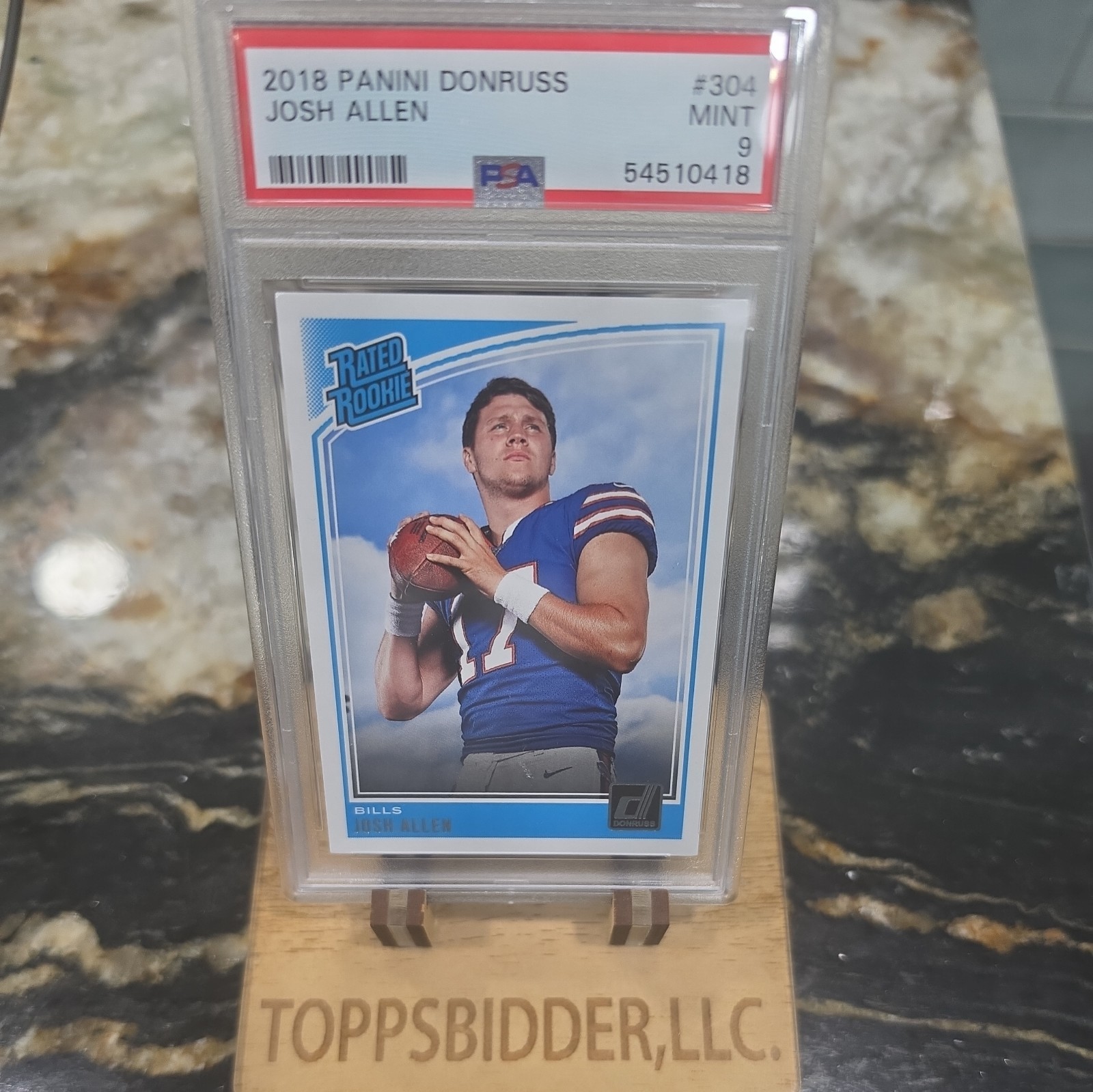 2018 Panini Donruss Rated Rookie Josh Allen PSA 9