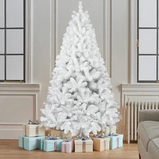 5Ft Artificial White Christmas Tree,Unlit Premium Small Xmas Tree with 498 Branc