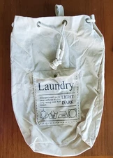 Heavy Duty 24 x 14 x 6 Canvas Laundry Bag, Loop & Strap, Brass Grommets 