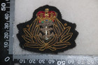 ORIGINAL BRITISH ROYAL NAVY CHAPLAIN QUEEN'S CROWN BERET BADGE BULLION WIRE