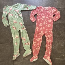 Carter s Toddler Girl Fleece Footed Pajamas size 6 Sleeper Unicorn Floral Winter