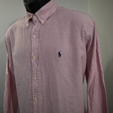 Polo Ralph Lauren Yarmouth Dress Shirt Striped Long Sleeve Mens 16 32/33 Large