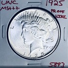 1925 P BU GEM PEACE SILVER DOLLAR UNC MS+++ PL U.S. MINT RARE COIN 5893 — photo 1