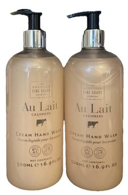 2-Pack Scottish Fine Soaps AU LAIT Cashmere Cream Hand Wash 500 ml