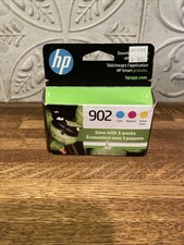 HP 902 Tri-Color Ink Cartridges Cyan Magenta Yellow Exp 02/2026 NEW SEALED  