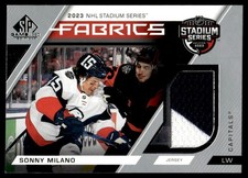 2023-24 SP Game Used Stadium Series Fabrics Jersey Sonny Milano #STS-16